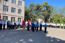 В школе прошёл конкурс строя и песни «Парад войск» 